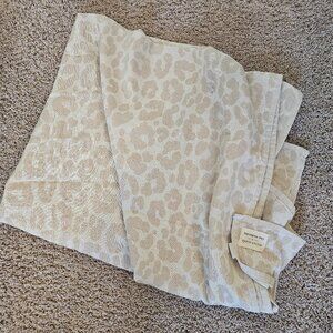 Jillian Harris x One Wednesday Beige Leopard oversize Scarf or Throw